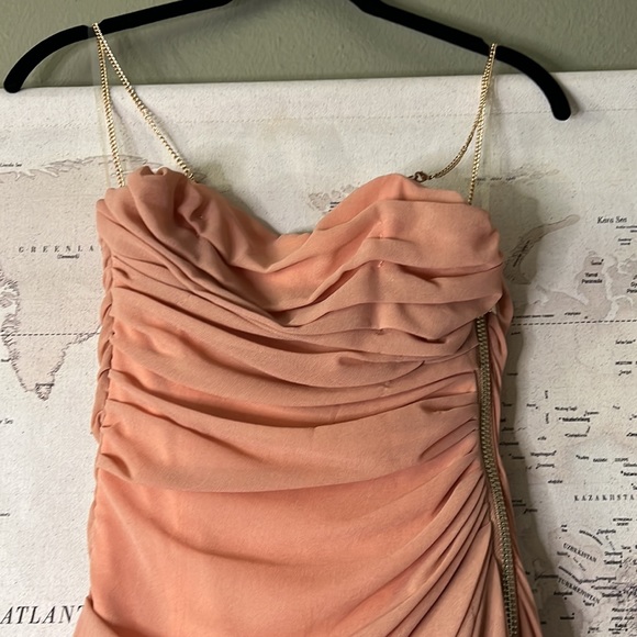 HOUSE OF CB 'Nastassia' Rose Gold Corseted Maxi Dress - Picture 13 of 17